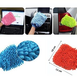 Microfiber Wash Gloves Car Window Washing Home Cleaning Cloth Duster Towel Gloves Pack of 2