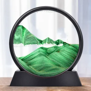 3D Moving Sand Art Picture Round Glass